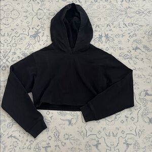 Lululemon Cropped Charcoal Hoodie
